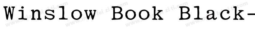 Winslow Book Black字体转换